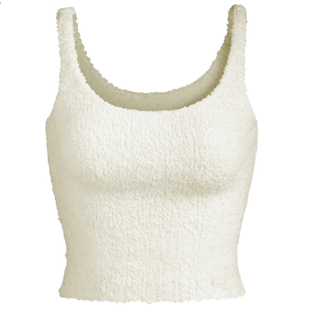 SKIMS COZY KNIT TANK BONE XXS/XS